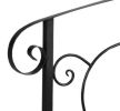 6' Metal Arch Garden Bridge with Safety Side Rails for Backyard Creek Stream Pond Decorative Arc Footbridge