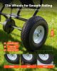 Walk-Behind Spreader, 12ft Spreading Width, Push Broadcast Spreader with 13" All-Terrain Tires, Adjustable Flow Control, 130lbs Capacity Hopper