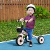 Qaba Pink Kids Tricycle for Toddlers Age 2-5 with Adjustable Seat Basket Bell Handlebar Grips Toddler Bike