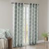 Fretwork Print Grommet Top Window Curtain Panel(Only 1 Pc Panel)