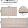 Kitchen Rugs and Mats Non Skid Washable Set of 2 PCS, Absorbent Runner Rugs for Kitchen, Front of Sink, Kitchen Mats for Floor