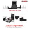 5 CORE Speaker Wall Mount Adjustable Shelf Holder Swivel 180 Degree Bookshelf Brackets - 11 Inch Space for Speakers Pair Holds Upto - 55lbs - WST 04-1
