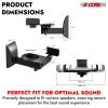5 CORE Speaker Wall Mount Adjustable Shelf Holder Swivel 180 Degree Bookshelf Brackets - 11 Inch Space for Speakers Pair Holds Upto - 55lbs - WST 04-1
