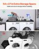Washer Dryer Countertop with 3 Splicing Panels, 54" x 27" Wooden Washer and Dryer Countertop with Non-Slip Pads