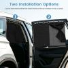2 Pack Car Window Shades ,Vehicle Magnetic Sun Shade for Side Window, 3 Adjustable Shading Modes, Polyester Mesh Privacy Curtain