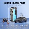 VEVOR Tire Inflator Portable Air Compressor, 30s Fast Inflation Dual-Cylinder Air Pump, 12000 mAh Cordless Air Compressor with LCD Screen