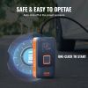 VEVOR Tire Inflator Portable Air Compressor, 30s Fast Inflation Dual-Cylinder Air Pump, 12000 mAh Cordless Air Compressor with LCD Screen