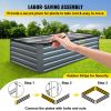 VEVOR Galvanized Raised Garden Bed, 80" x 40" x 19" Metal Planter Box, Gray Steel Plant Raised Garden Bed Kit