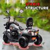 Qaba Electric Motorcycle for Kids, 3 Wheel 6V Battery Powered Chopper Motorbike, Ride on Motorcycle with Headlights, Music