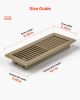 Floor Registers 4 x 10 Inch 6-Pack Iron Floor Vents for HVAC Vent Grilles Brown
