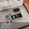 39" Wood Lift Top Coffee Table with Hidden Compartment and Storage Shelf for Living Room, Reception Room, Grey