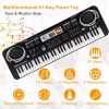 61 Keys Digital Music Electronic Keyboard Electric Piano Musical Instrument Kids Learning Keyboard w/ Microphone For Beginners Kids Girls Boys Adults