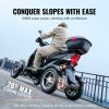 VEVOR Heavy Duty 4-Wheel Mobility Scooters for Seniors & Adults 450lbs Capacity - 40 Miles 3-Speed Long Range