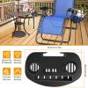 Zero Gravity Chair Cup Holder Clip On Side Tray w/Beverage Can Mobile Devices Slots