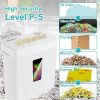 Woolsche Paper Shredder, P-5 Security Level, 5-Sheet Micro Cut with 3.43-Gallon Basket, Durable & Fast with Jam Proof System