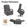 Power Lift Recliner Chair for Elderly, Recliner chair with Massage & Heat, Electric Leather Lift Recliner Chair for Living Room with Side Pocket