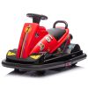 12V Kids Ride On Motor Bumper Car,integrating system,Rotate 360 degrees in place,Collision triggers sound effects and lights