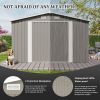 Campcraft Outdoor Storage Shed 10×14 FT with 3 Lockable Doors,Utility Tool Shed Metal Storage Garden Sheds Frame and 4 Vents,for Backyard,Patio,Lawn