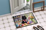 NEW Decorating Easter Pomeranian Doormat Front Door Mat Indoor Outdoor Rugs for Entryway, Non Slip Washable Low Pile, 18H X 27W