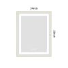 24 x 28 Inch LED Bathroom Mirror with Front and Backlight, Wall Mounted Vanity Mirror with Aluminum Frame, Anti-Fog, Memory, 3 Colors