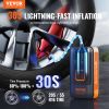 VEVOR Tire Inflator Portable Air Compressor, 30s Fast Inflation Dual-Cylinder Air Pump, 12000 mAh Cordless Air Compressor with LCD Screen