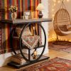 Console table, sofa table, entryway table, decorative table, storage shelf, suitable for living room, hallway, and entrance hall