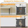Retractable Baby & Pet Gate - 34in Tall, Extends to 61in Width - Durable, See-Through Mesh