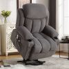 Power Lift Recliner Chair with Heat and Massage Electric Fabric Recliner Chair for Elderly with Side Pocket, USB Charge Port