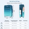 Luggage Set of 3, 20-inch with USB Port, Airline Certified Carry-on Luggage , ABS+PC Hard Shell Luggage with Spinner Wheels,blue