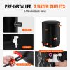 VEVOR Collapsible Rain Barrel 53 Gal Rain Catcher with Spigots and Overflow Kit