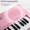 [Do Not Sell on Amazon]GEP-110 61 Key Lighting Keyboard with Piano Stand, Piano Bench, Built In Speakers, Headphone, Microphone, Music Rest