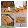 Coir Doormat Front Door Mat with Non Slip PVC Backing Printed Indoor Outdoor Mats for Home & Office Entrance Mats with Hope You Like Dogs Print 30x17