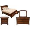 Baltimore Queen 5 Pc Storage Bedroom Set made with Wood in Dark Walnut