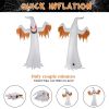 12FT Giant Inflatable Halloween Ghost with 4 LED Lights & Flashing Red Eyes, Outdoor Yard Garden Lawn Patio Decoration