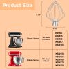 6-Wire Whipped cream Attachment for KitchenAid 4.5-5 Quart Tilt-Head Stand Mixer, K45WW accessory Replacement, Egg Cream Stirrer