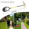 Manual Half Moon Lawn Edger with Handle, Serrated Lawn Edging Tool for Garden Borders, Sidewalks, Driveways and Landscape Trimming