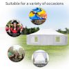 29 x 21 ft Party Tent, Wedding Tent with Sidewalls, Heavy Duty Event Tent with 2 Doors and 8 Windows, Outdoor Gazebo Tent for Party, White