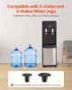 VEVOR Top Loading Water Cooler Dispenser, Hot and Cold Water Dispenser for 3 or 5 Gallons Bottles, Sturdy Stainless Steel and Child Security Lock