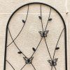 2 Pack Metal Garden Trellis 71" x 19.7" Rustproof Trellis for Climbing Plants Outdoor Flower Support Butterfly Deco Black