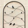4 Pack Metal Garden Trellis 71" x 19.7" Rustproof Trellis for Climbing Plants Outdoor Flower Support Bird Deco Black
