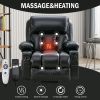 Power Electric massage lift lounge chair, suitable for the elderly, with heating and vibration functions,Fleece leather with USB