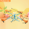 Teeter TotterforKids,Kids Seesaw Swivel Teeter TotterHomePlayground Equipment,360 Degrees Rotating Safe,4-SeatsforKids,Boys,Children,Blue Orange