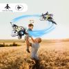 4DRC V17 Remote Control Plane 2.4Ghz Foam RC Airplanes Helicopter Quadcopter,Spinning Drone with Cool Light