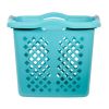 2 Bushel Lamper Plastic Laundry Basket with Silver Handles, Teal Splash, 2 Pack