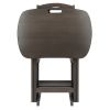 Lucca 5-Pc Snack Table Set; Oyster Gray