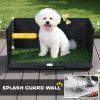 Dog Grass Pad with High Walls and Tray. Indoor Pet Potty Tray with Pee Pad Holder And Artificial Grass.