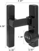 2 Packs Black 90 Degree Barn Door Lock, Mechanical Password Lock, Flip Latch with Combination,3 Digit Password Keyless, Protect Privacy, for Cabinets