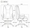Light Gray Ergonomic Office Chair High Back Reclining Desk Chair with Adjustable Armrests Pet Friendly Faux Leather