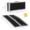 6ft Aluminum Mobility Ramp, Anti-Slip, Easy Folding for Quick Access, Steps, Doorways, Black