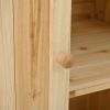 Outdoor Kitchen Island Fir Wood Kitchen Island with Stainless Steel Top, Ample Storage Space, Towel and Spice Racks and a Bottle Opener for Outdoor